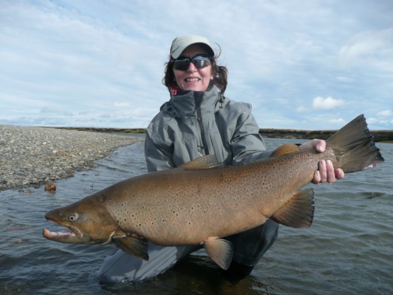 Best Sea Run Brown Trout Fishing in the world Kau Tapen Lodge